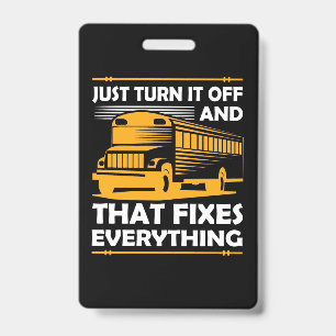 Badge Bus Driver Ne Fait Que L'Éteindre
