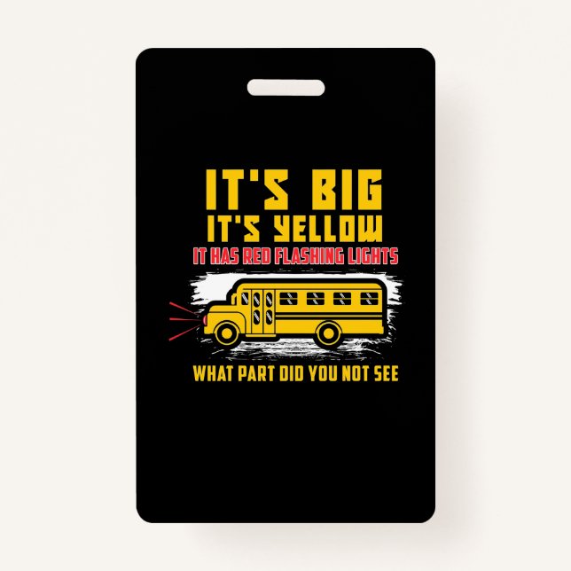 Badge Bus scolaire C'Est Gros (Devant)