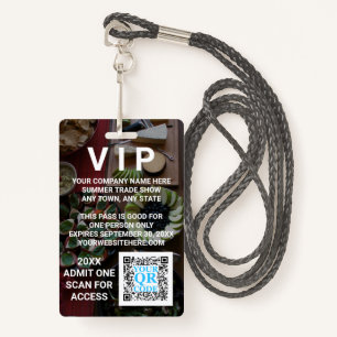 Badge Business QR Code Dark Photo Cool Promo Evénement V