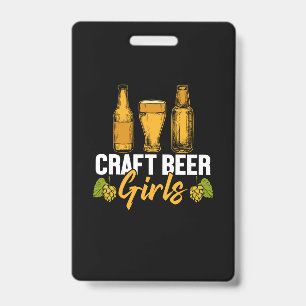 Badge Buveuse de bière Craft Beer Filles Anniversaire