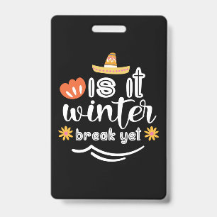 Badge Cadeau de Mère Est-ce l'Hiver