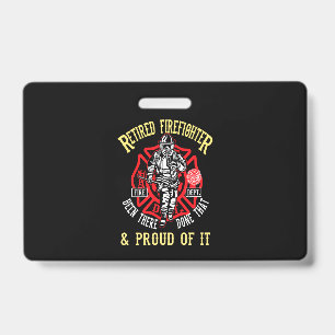 Badge Cadeau de sapeur-pompier Sapeur-pompier à la ret