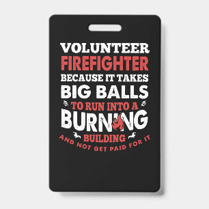Badge Cadeau de sapeur-pompier Sapeur-pompier volontai