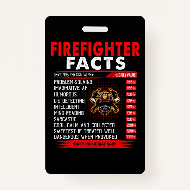 Badge Cadeau pompier | Infos sur les pompiers Cadeaux (Devant)