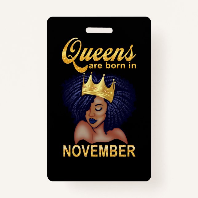 Badge Cadeaux d'anniversaire| Les Reines Sont Nées En No (Devant)
