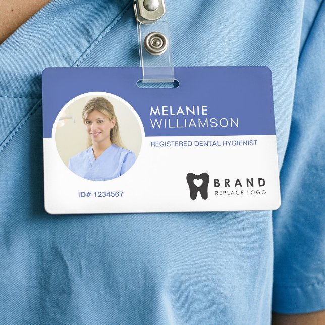 Badge Cadre photo cercle moderne et minimal & logo de l' (Modern & Minimal Circle Photo Frame & Company Logo Badge)