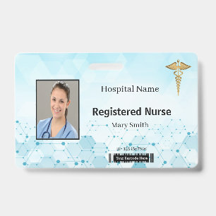 Badge Caduceus Molecule - ID photo Médicale