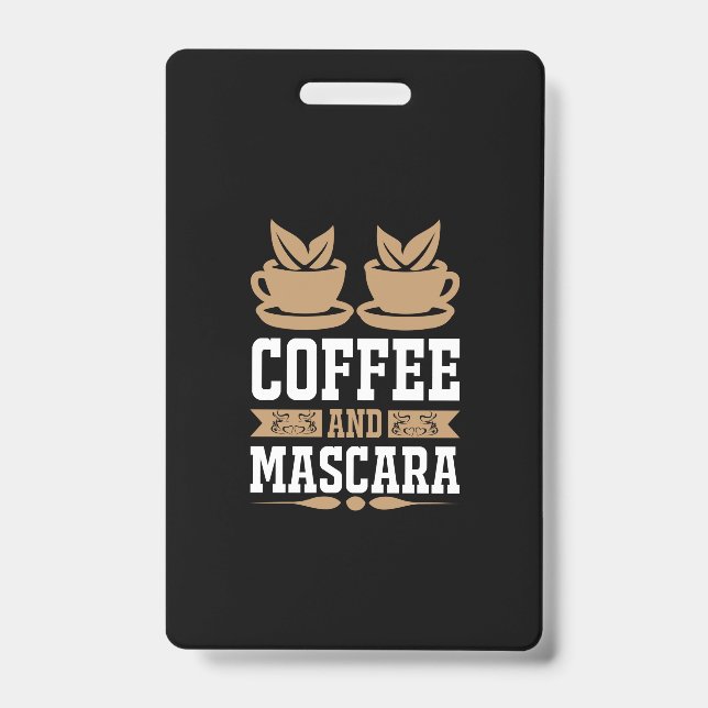 Badge Café Art Café Et Mascara (Avant)