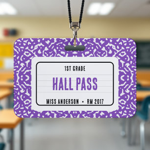 Badge Cahier de composition Classe Billet de sortie Viol