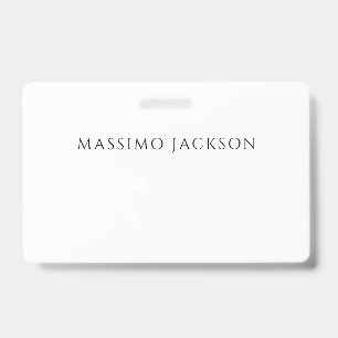 Badge Calligraphie chic simple noir et blanc de son prop