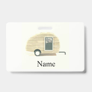 Badge Camionnette vintage en forme de larme personnalisé