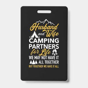 Badge Camping Mari Et Femme Partenaire À Vie
