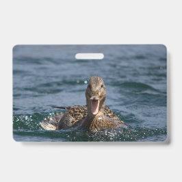 Badge Canard avec bec ouvert