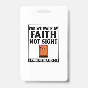 Badge Car nous marchons par la foi foi religieuse chrét