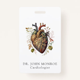Badge Cardiologie Médicale du coeur anatomique