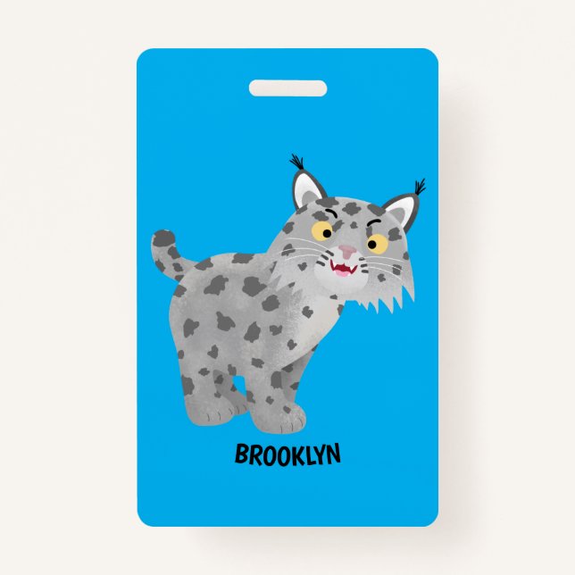 Badge Caricature de lynx de lynx de lynx (Devant)