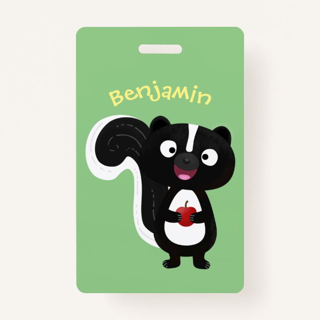 Badge Caricature de skunk jote happy (Devant)