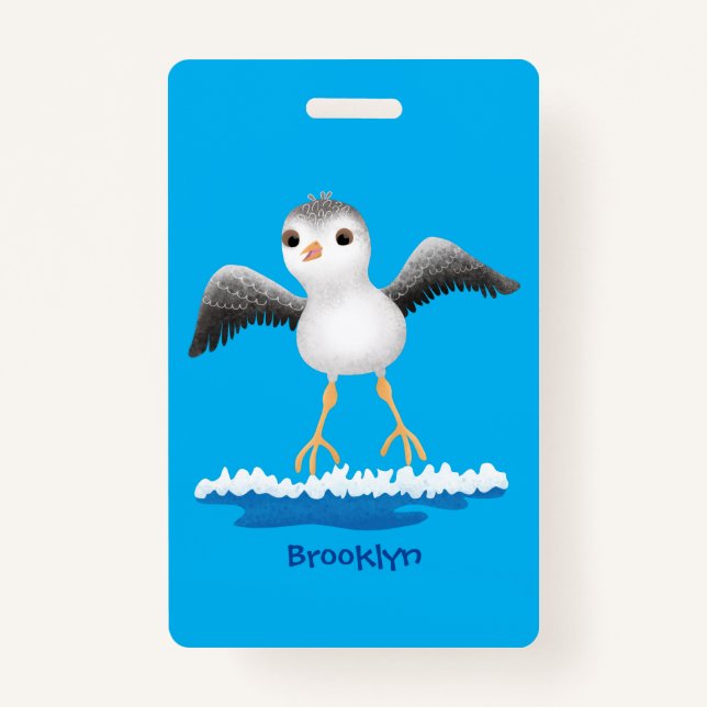 Badge Caricature en bécasseau mignon (Devant)