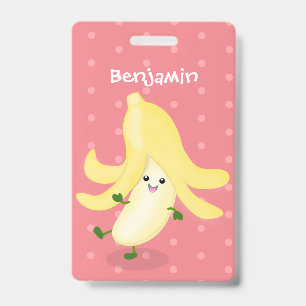 Badge Caricature sur la banane de Cute kawaii