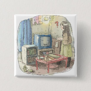 BADGE CARRÉ 5 CM さ や ご ご じ
