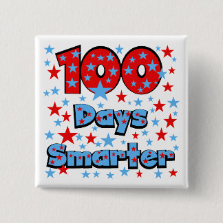 Badge Carré 5 Cm 100 jours plus intelligent