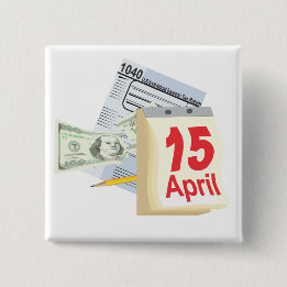 Badge Carré 5 Cm 15 avril -