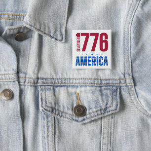 Badge Carré 5 Cm 1776 Amérique 250 ans de liberté historique