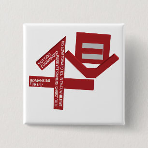 Badge Carré 5 Cm 1Love