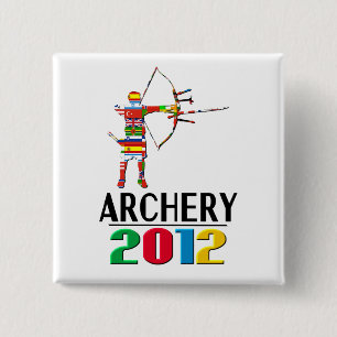 Badge Carré 5 Cm 2012 : Tir à l'arc