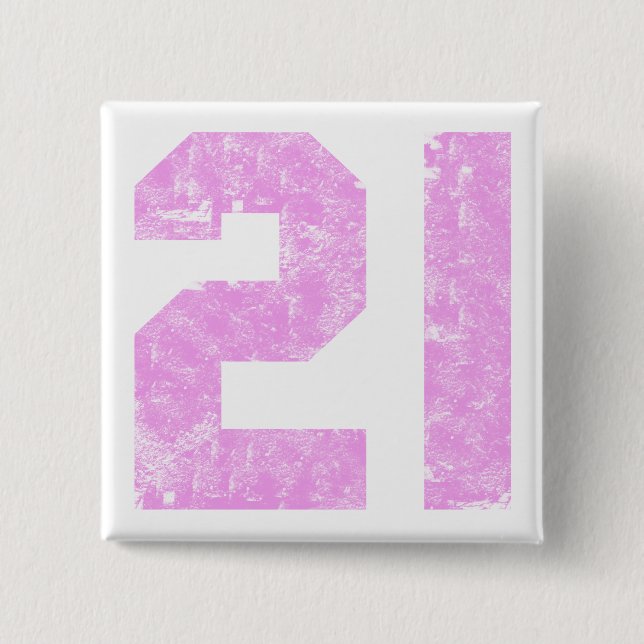 Badge Carré 5 Cm 21èmes cadeaux d'anniversaire de filles (Devant)