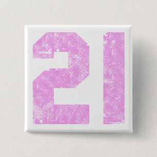 Badge Carré 5 Cm 21èmes cadeaux d'anniversaire de filles