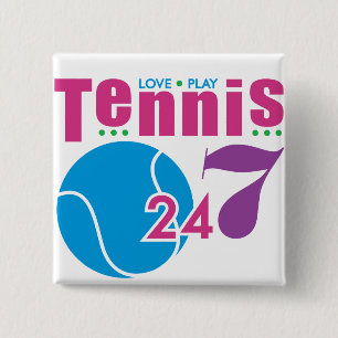 Badge Carré 5 Cm 24/7 tennis