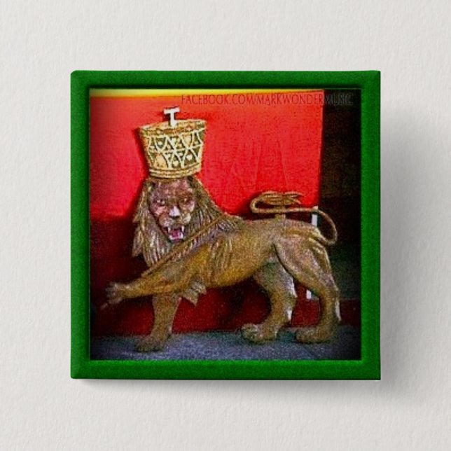 Badge Carré 5 Cm 2" lion d'insigne de Judah (Devant)