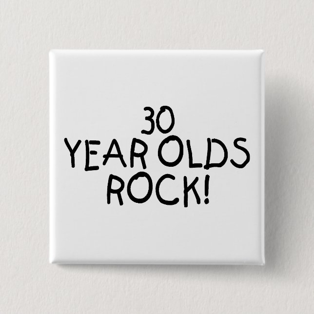Badge Carré 5 Cm 30 ans de roche (Devant)