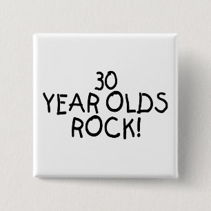 Badge Carré 5 Cm 30 ans de roche