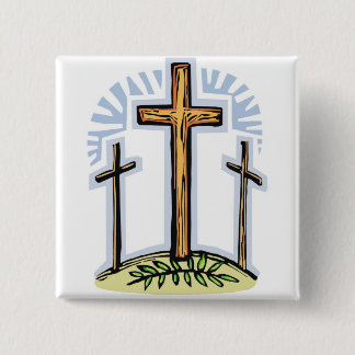 Badge Carré 5 Cm 3 croix