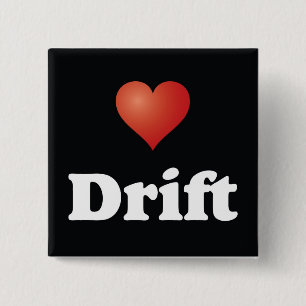 Badge Carré 5 Cm <3 Dérive [Bouton]