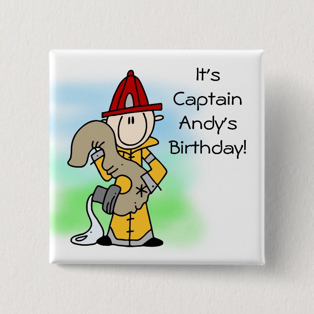 Badge Carré 5 Cm 3ème bouton customisé d'anniversaire de (Devant)