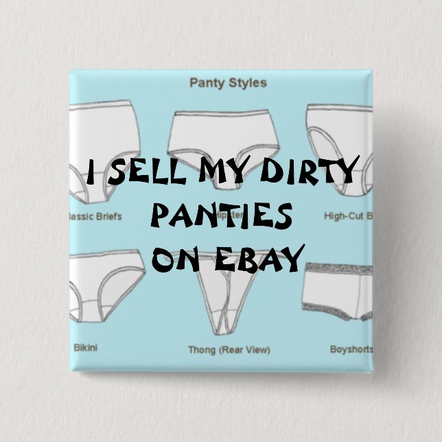 Badge Carré 5 Cm 400px-PantyStyles, JE VENDS MES CULOTTES SALES SUR (Devant)