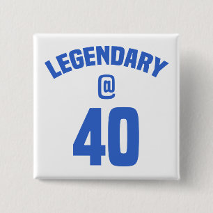 Badge Carré 5 Cm 40e anniversaire légendaire
