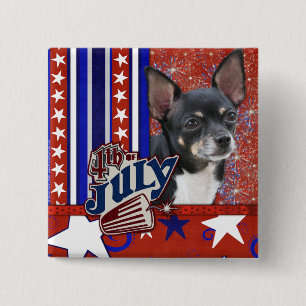 Badge Carré 5 Cm 4 juillet pétard - chiwawa
