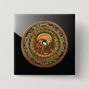 Badge Carré 5 Cm [500] Égyptien Sun God Ra