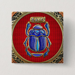 Badge Carré 5 Cm [500] Treasure Trove : Ancien Scarab égyptien