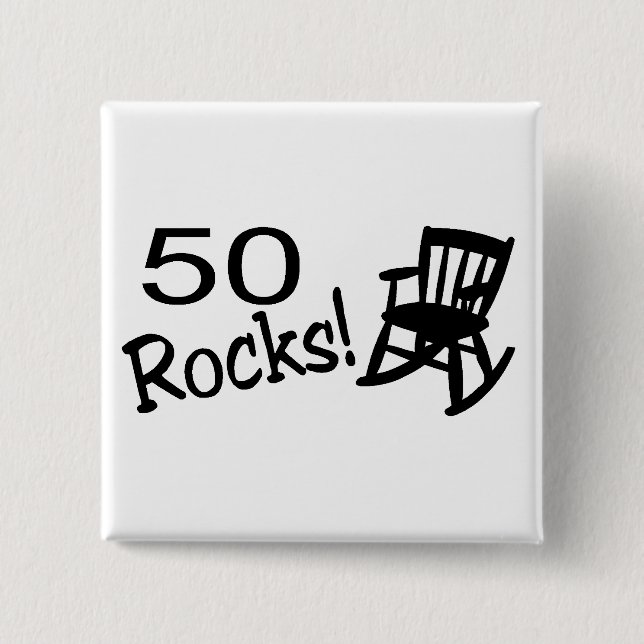 Badge Carré 5 Cm 50 roches (balancier) (Devant)