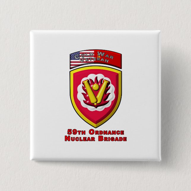 Badge Carré 5 Cm 59e brigade nucléaire (Devant)