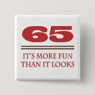 Badge Carré 5 Cm 65 Est Amusant