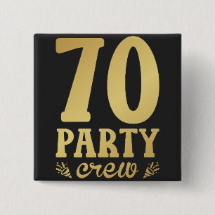 Badge Carré 5 Cm 70 membres d'équipage 70e Carré d'anniversaire