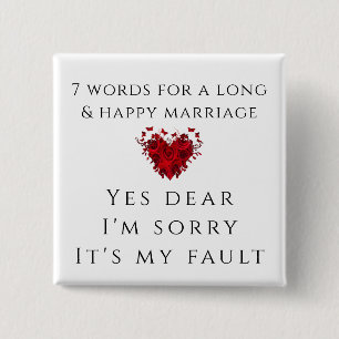 Badge Carré 5 Cm 7 Mots À Un Mariage Long