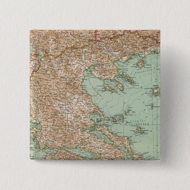 Badge Carré 5 Cm 8283 Grèce (Devant)