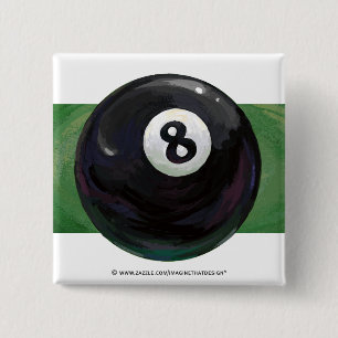 Badge Carré 5 Cm 8 balles